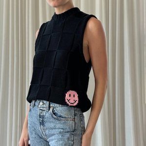 Ganni Smiley Fitted Vest
